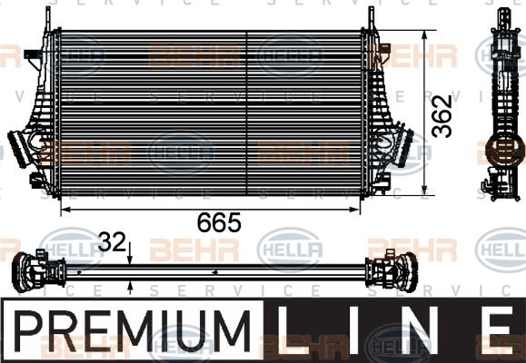 HELLA Kompressoriõhu radiaator 8ML 376 746-481