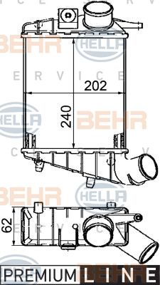 HELLA Kompressoriõhu radiaator 8ML 376 746-541