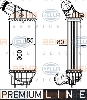 HELLA Kompressoriõhu radiaator 8ML 376 746-591