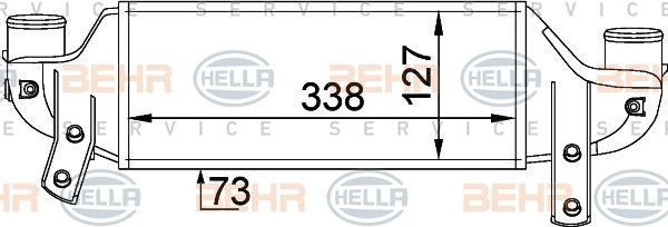 HELLA Kompressoriõhu radiaator 8ML 376 746-621