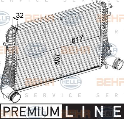 HELLA Kompressoriõhu radiaator 8ML 376 746-721