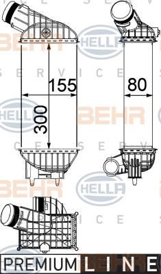 HELLA Kompressoriõhu radiaator 8ML 376 746-791