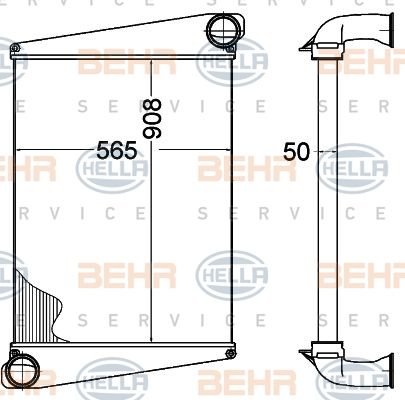 HELLA Kompressoriõhu radiaator 8ML 376 758-221