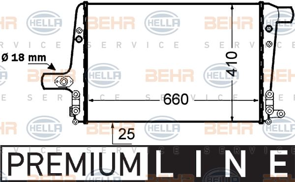 HELLA Интеркулер 8ML 376 776-041