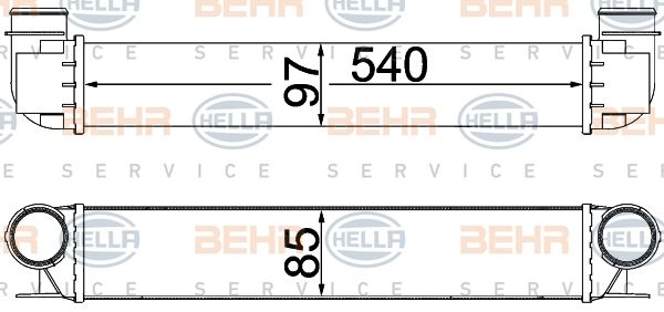 HELLA Kompressoriõhu radiaator 8ML 376 776-154