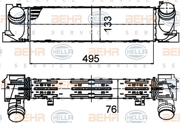 HELLA Kompressoriõhu radiaator 8ML 376 791-751
