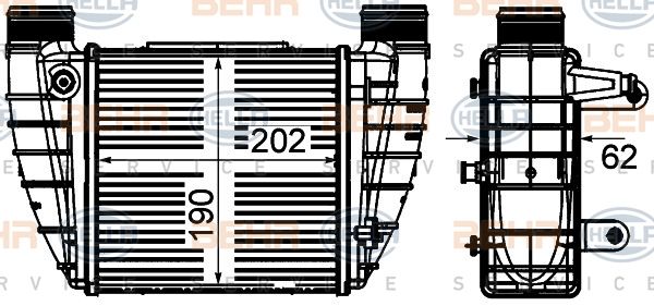 HELLA Kompressoriõhu radiaator 8ML 376 899-051