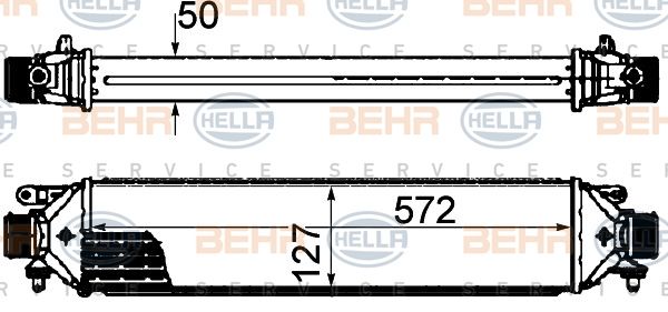 HELLA Kompressoriõhu radiaator 8ML 376 899-131