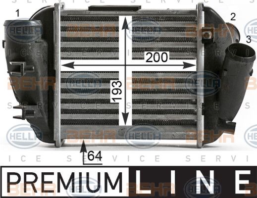 HELLA Kompressoriõhu radiaator 8ML 376 900-361