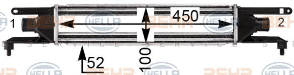 HELLA Kompressoriõhu radiaator 8ML 376 900-411