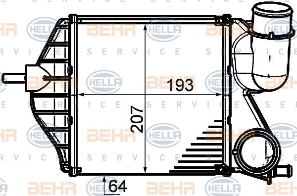 HELLA Kompressoriõhu radiaator 8ML 376 910-011