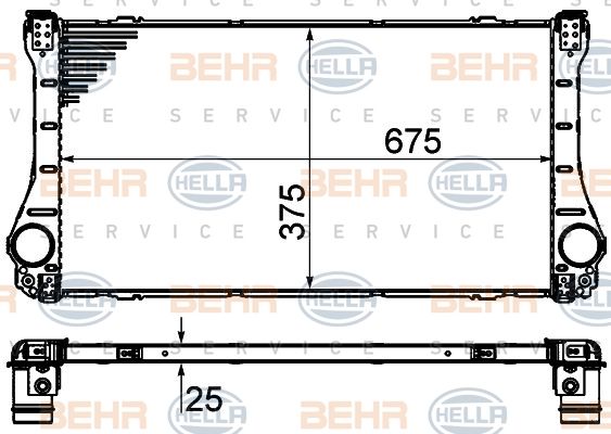 HELLA Интеркулер 8ML 376 910-081