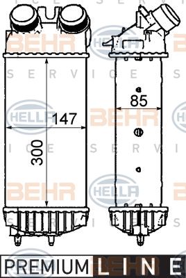 HELLA Kompressoriõhu radiaator 8ML 376 911-401