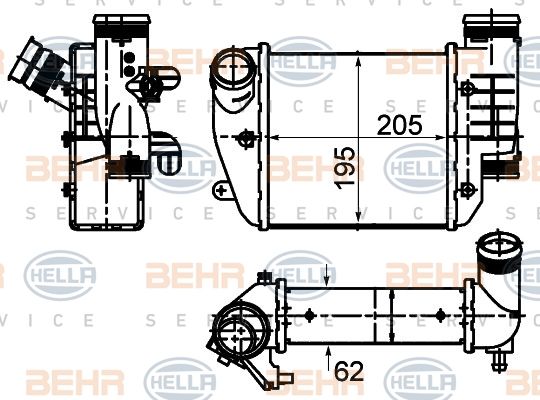 HELLA Kompressoriõhu radiaator 8ML 376 988-024