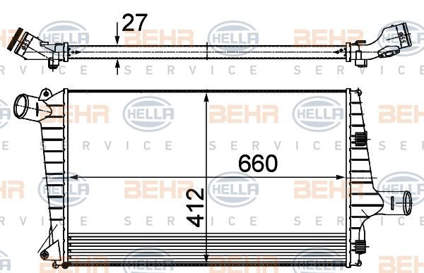 HELLA Kompressoriõhu radiaator 8ML 376 988-054