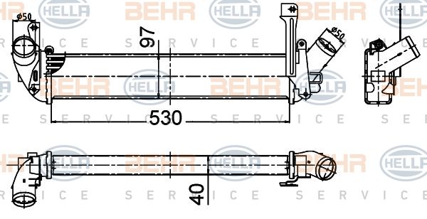 HELLA Kompressoriõhu radiaator 8ML 376 988-314