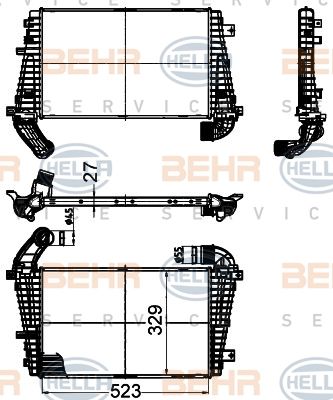 HELLA Kompressoriõhu radiaator 8ML 376 988-374