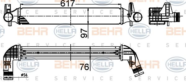 HELLA Интеркулер 8ML 376 988-494