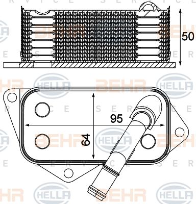 HELLA Õliradiaator,mootoriõli 8MO 376 714-804