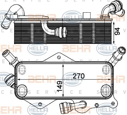 HELLA Õliradiaator, automaatkast 8MO 376 908-061