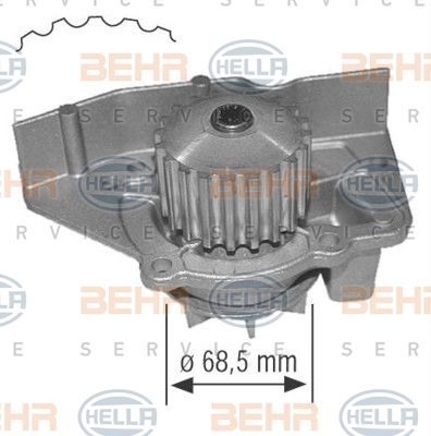 HELLA Водяной насос 8MP 376 800-654