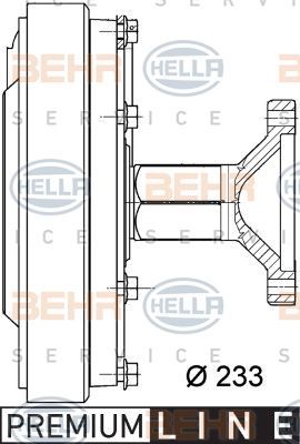 HELLA Сцепление, вентилятор радиатора 8MV 376 728-761