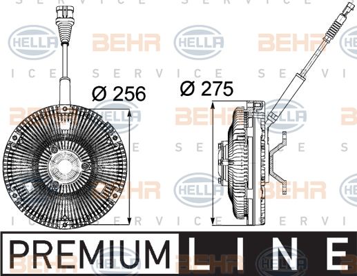 HELLA Sidur, radiaatoriventilaator 8MV 376 734-211