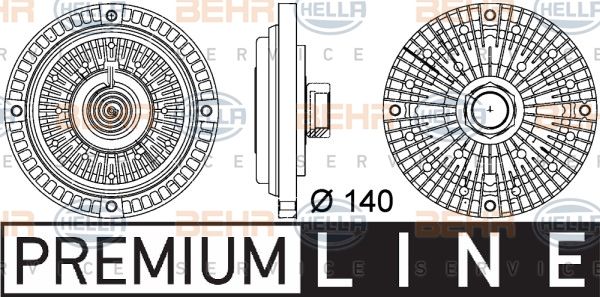 HELLA Sidur, radiaatoriventilaator 8MV 376 757-321