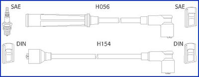 HITACHI Комплект проводов зажигания 134366