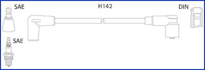 HITACHI Комплект проводов зажигания 134484