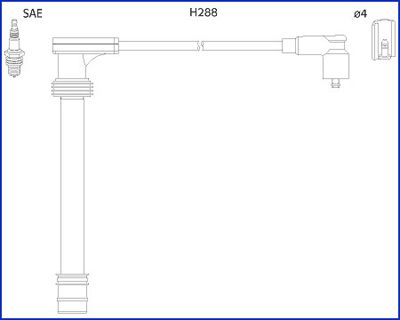 HITACHI Комплект проводов зажигания 134518