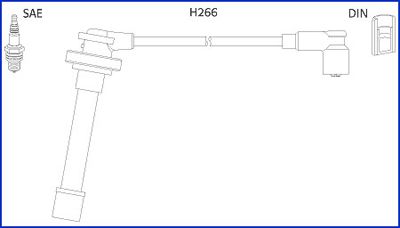 HITACHI Комплект проводов зажигания 134521