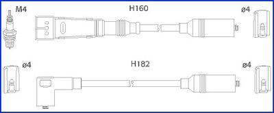HITACHI Комплект проводов зажигания 134716