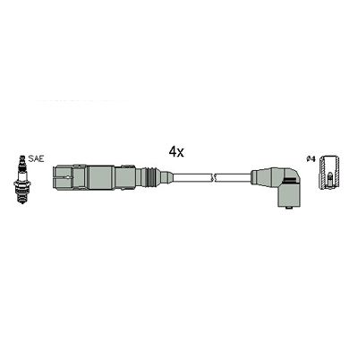 HITACHI Комплект проводов зажигания 134793