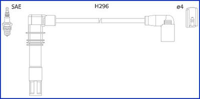 HITACHI Комплект проводов зажигания 134797