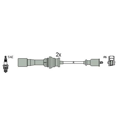 HITACHI Комплект проводов зажигания 134953