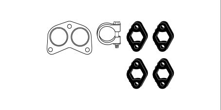 HJS Монтажный комплект, система выпуска 82 22 6985