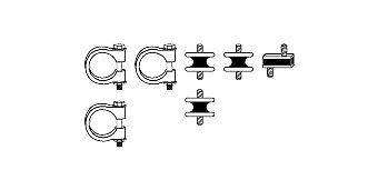 HJS Montaažikomplekt, väljalaskesüsteem 82 23 4021