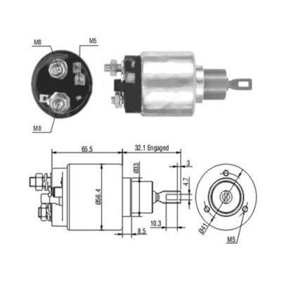 HOFFER Magnetlülitus,starter 6646003