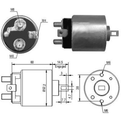 HOFFER Magnetlülitus,starter 6646092