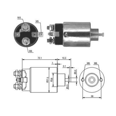 HOFFER Magnetlülitus,starter 6646093