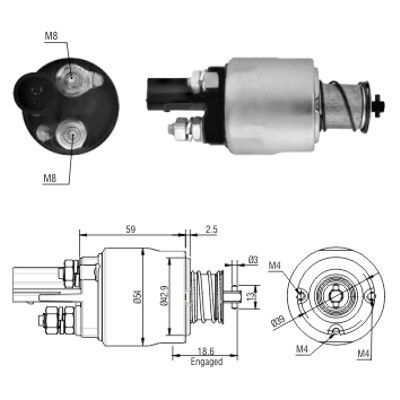 HOFFER Magnetlülitus,starter 6646126