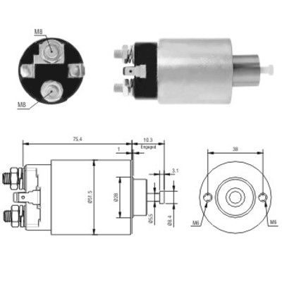 HOFFER Magnetlülitus,starter 6646167