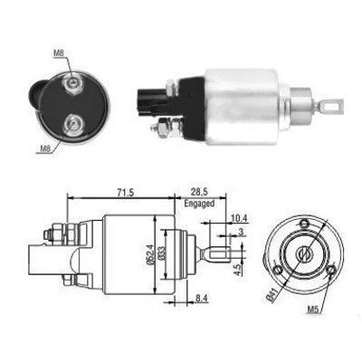 HOFFER Magnetlülitus,starter 6646181