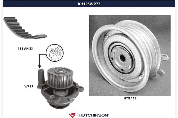 HUTCHINSON Водяной насос + комплект зубчатого ремня KH 125WP73