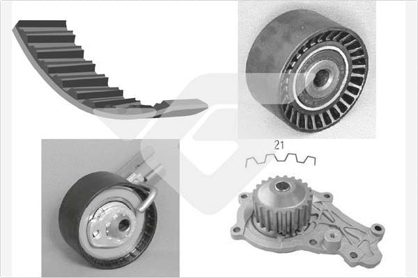 HUTCHINSON Водяной насос + комплект зубчатого ремня KH 165WP59