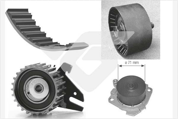 HUTCHINSON Водяной насос + комплект зубчатого ремня KH 273WP25