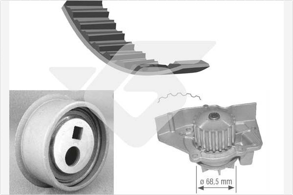 HUTCHINSON Водяной насос + комплект зубчатого ремня KH 45WP12