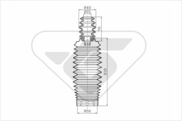 HUTCHINSON Пылезащитный комплект, амортизатор KP001