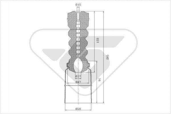 HUTCHINSON Пылезащитный комплект, амортизатор KP077